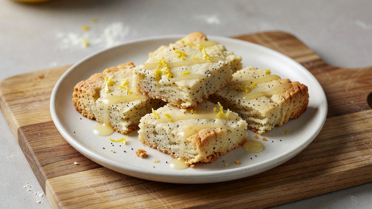 Lemon Poppy Seed Shortbread Cookies