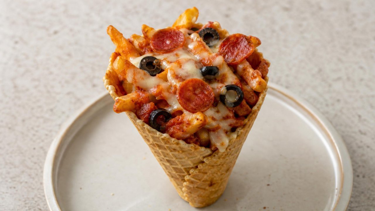 Loaded Pizza Fries Cone