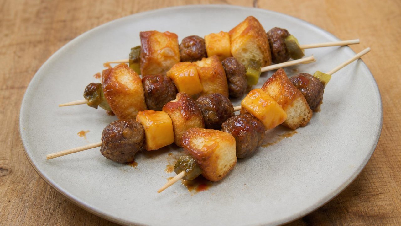 Mini Cheeseburger Skewers