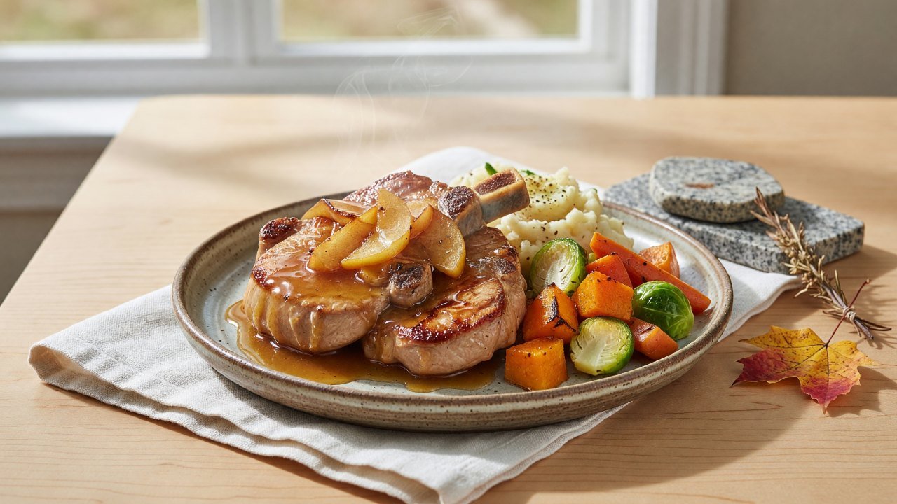 New Hampshire Apple Cider Pork Chops