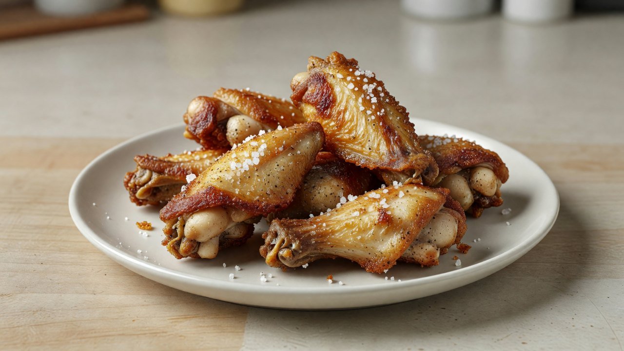 Oven-Crisped Salt and Vinegar Wings