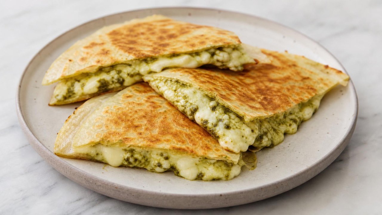 Pesto Cottage Cheese Quesadillas