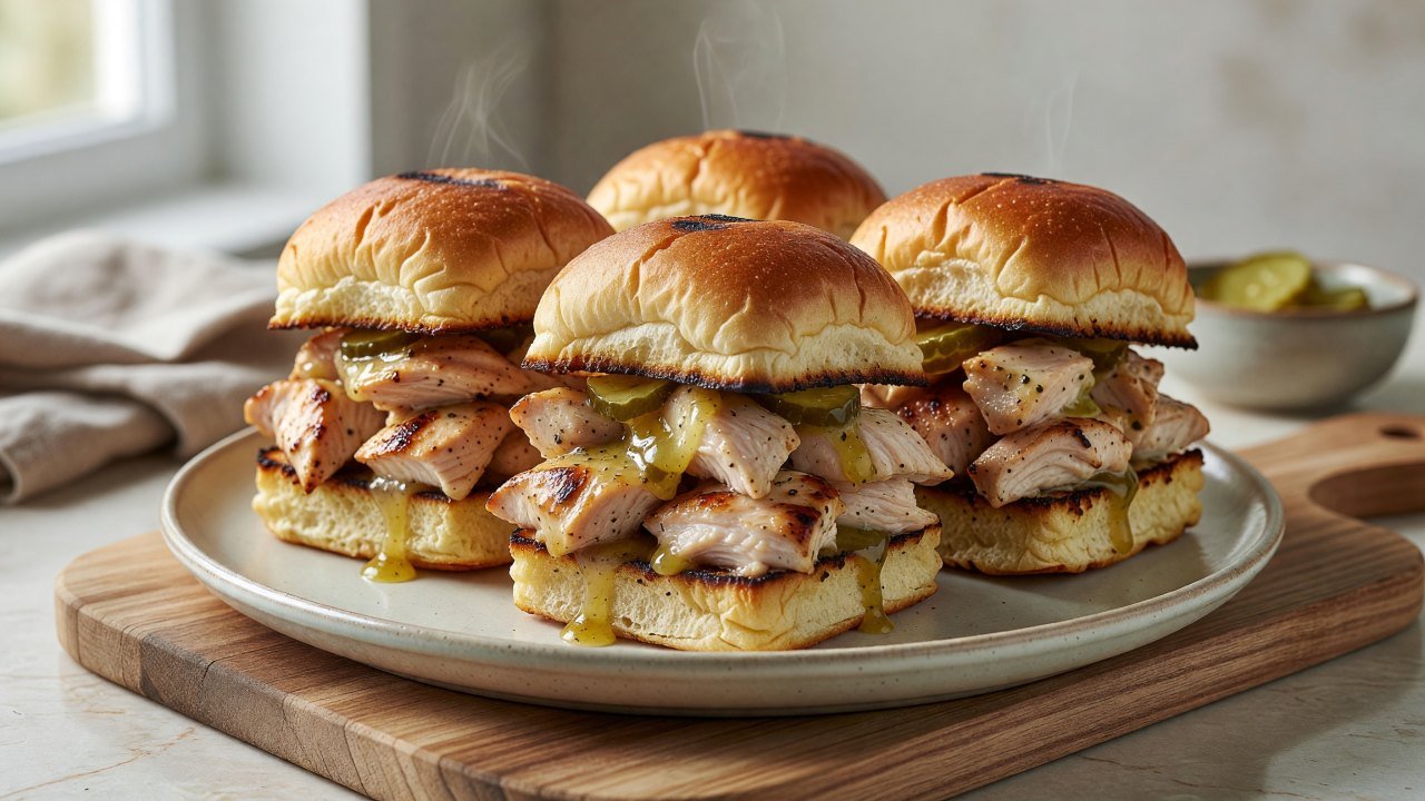Pickle Butter Chicken Sliders