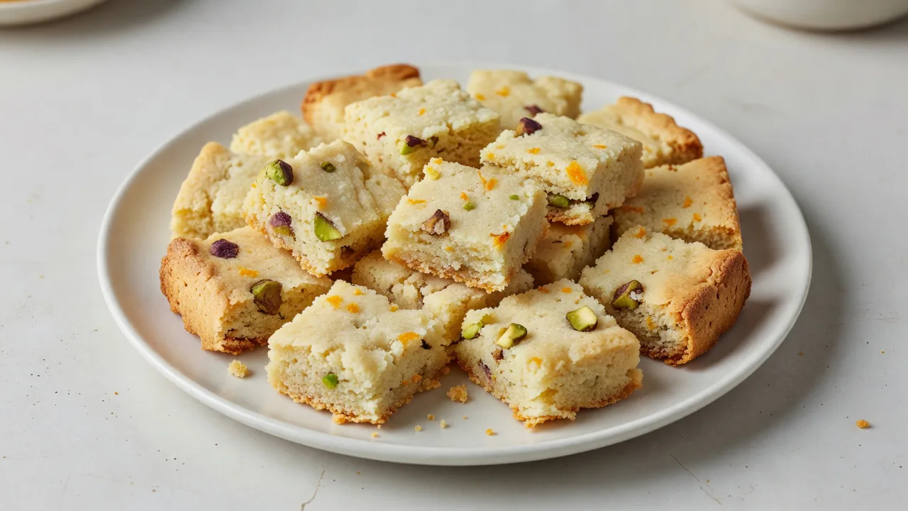 Classic Pistachio Orange Shortbread