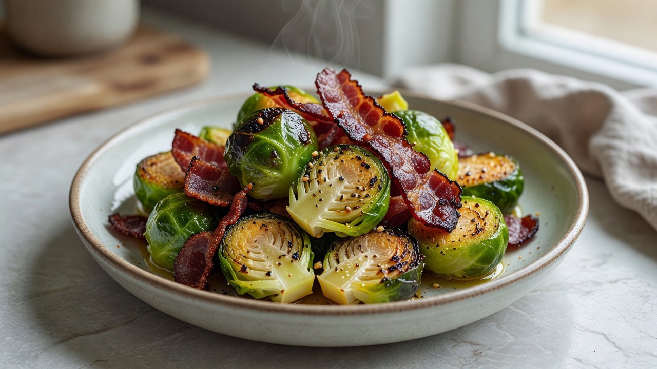 Roasted Brussels Sprouts with Bacon