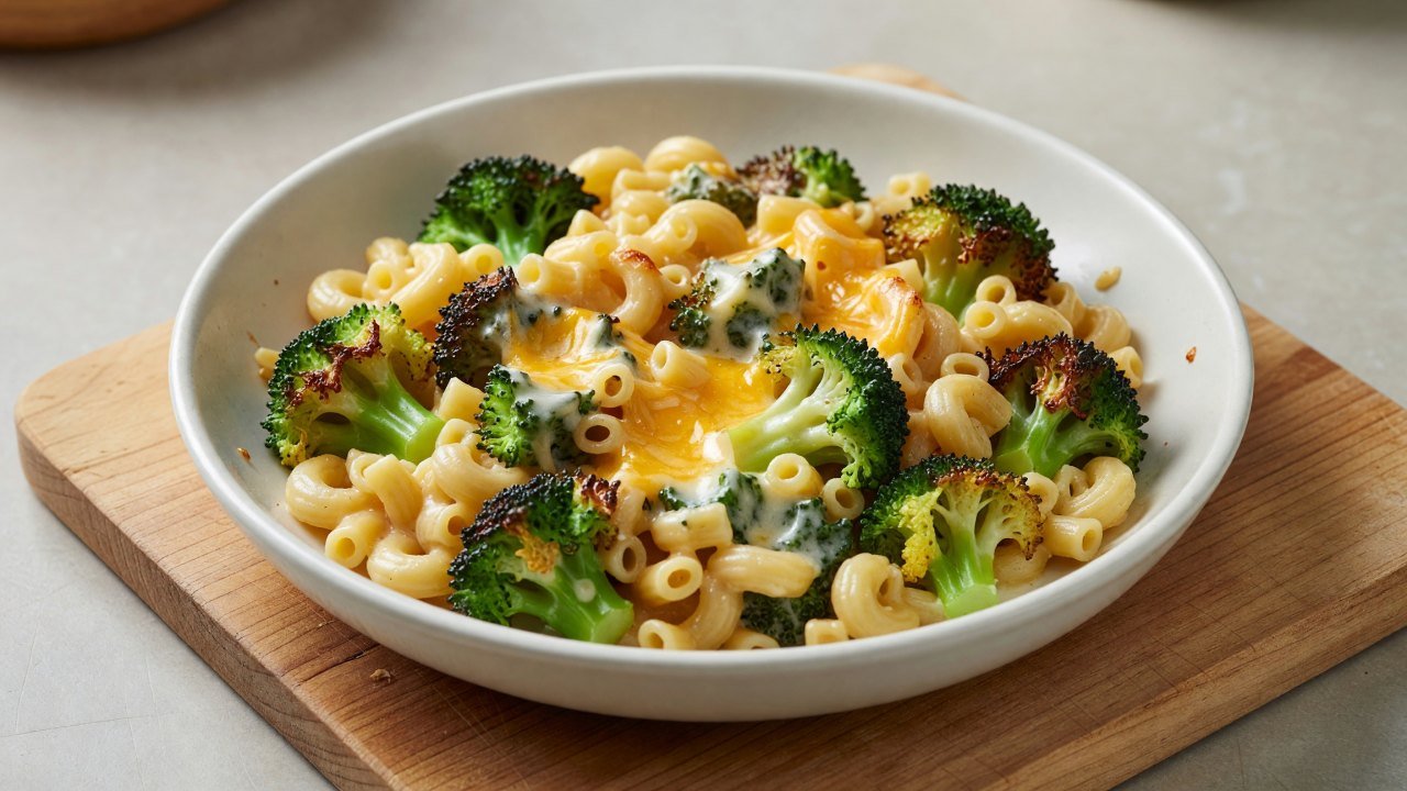 Sheet-Pan Roasted Broccoli Cheddar Mac and Cheese preview