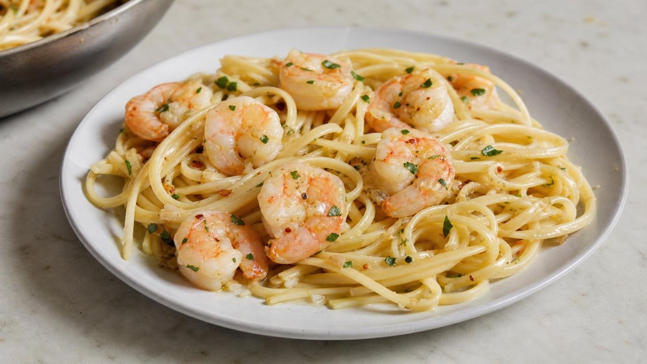 Shrimp Scampi with Linguine
