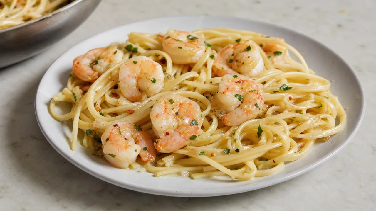 Classic Shrimp Scampi with Linguine