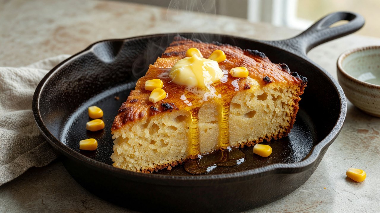Skillet Cornbread with Honey Butter