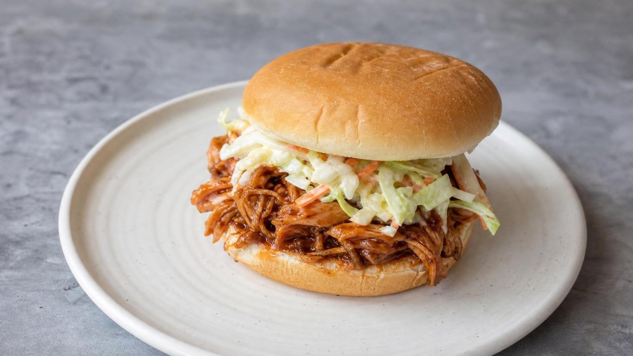 Slow Cooker BBQ Chicken Sandwiches