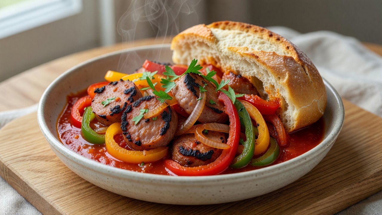 Slow Cooker Sausage and Peppers