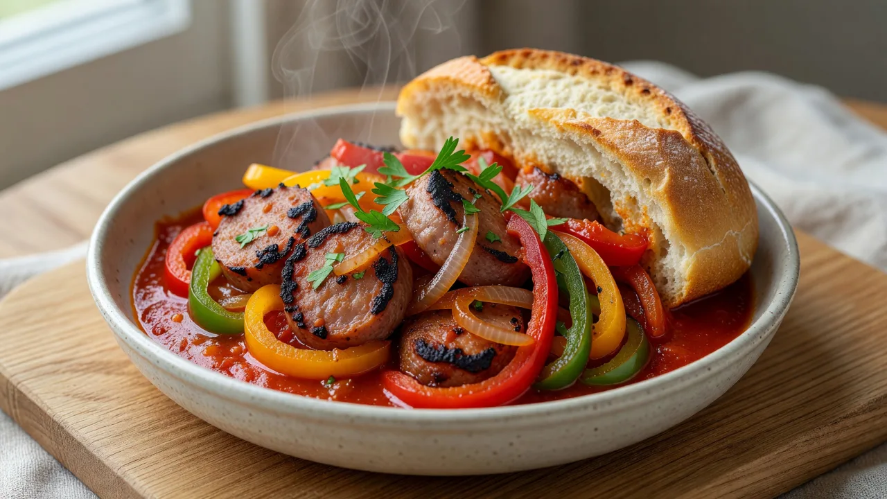Slow Cooker Sausage and Peppers