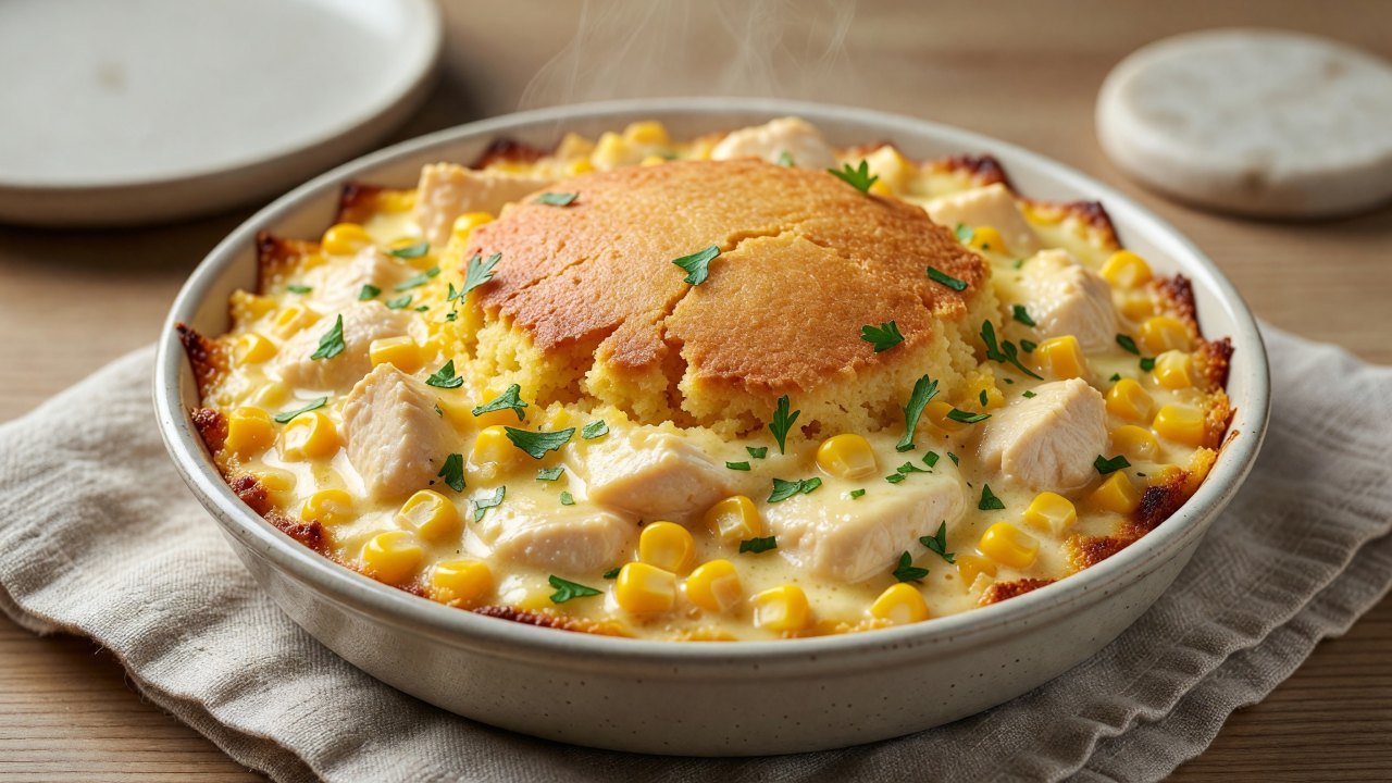 Southern Chicken and Cornbread Casserole