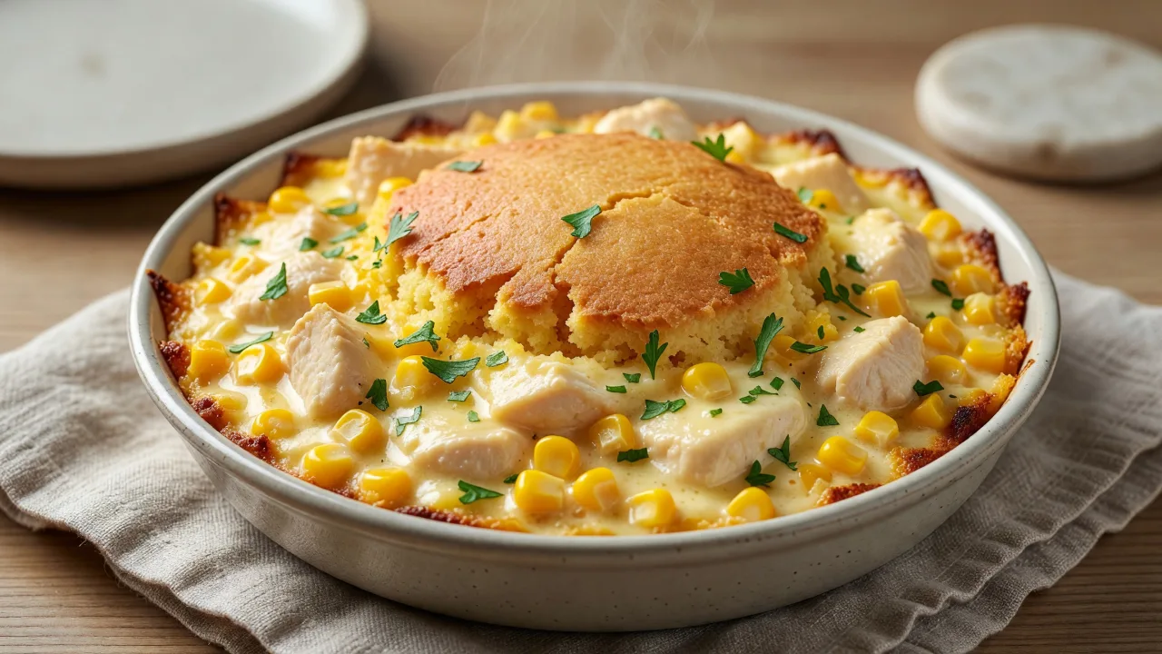 Southern Chicken and Cornbread Casserole