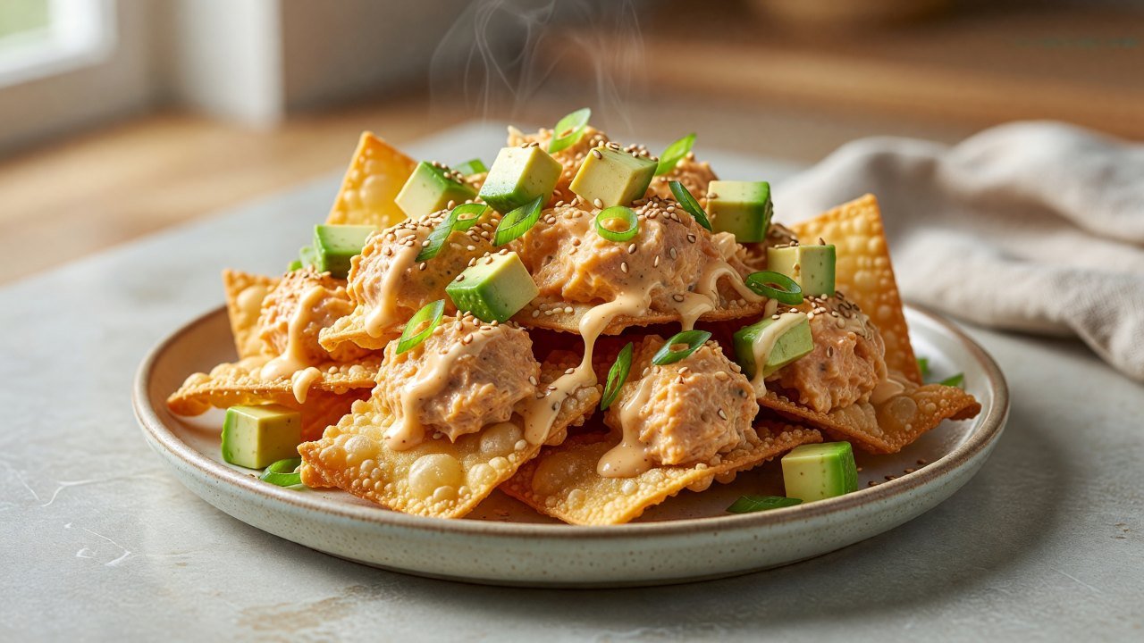 Spicy Tuna Handroll Nachos