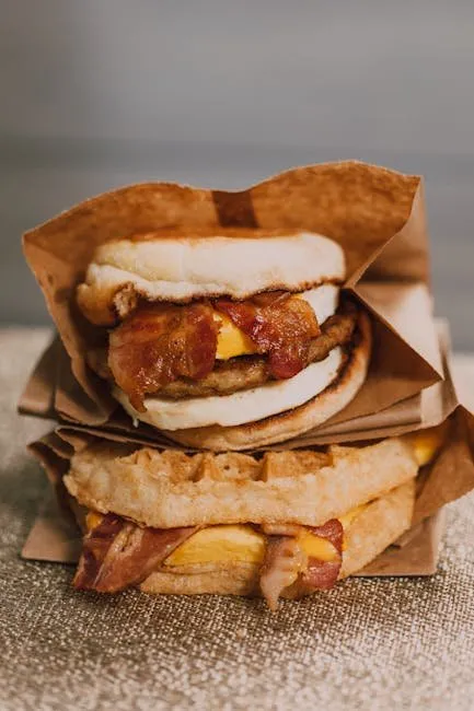 Classic Stacked Club Sandwich with Waffle Fries