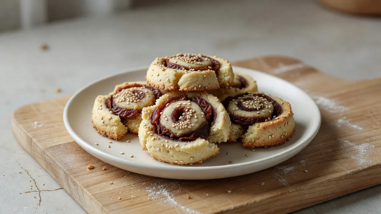 Classic Tahini Date Swirls
