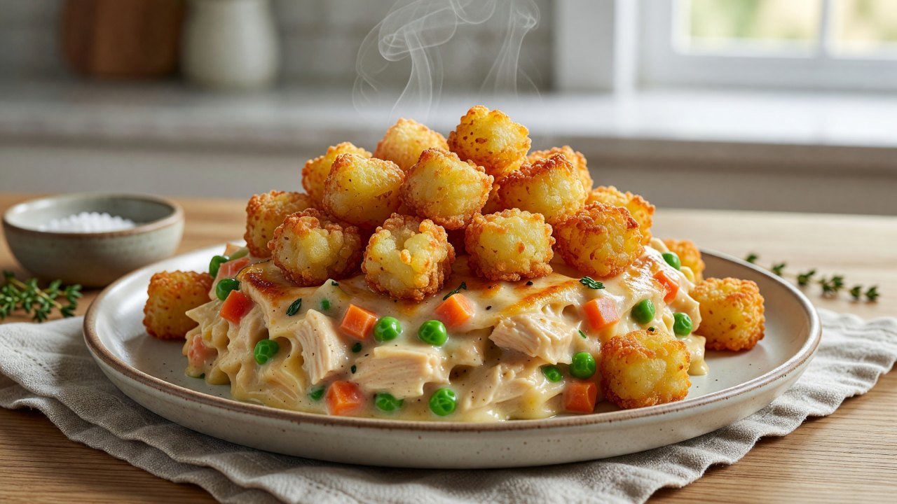Tater Tot Chicken Pot Pie