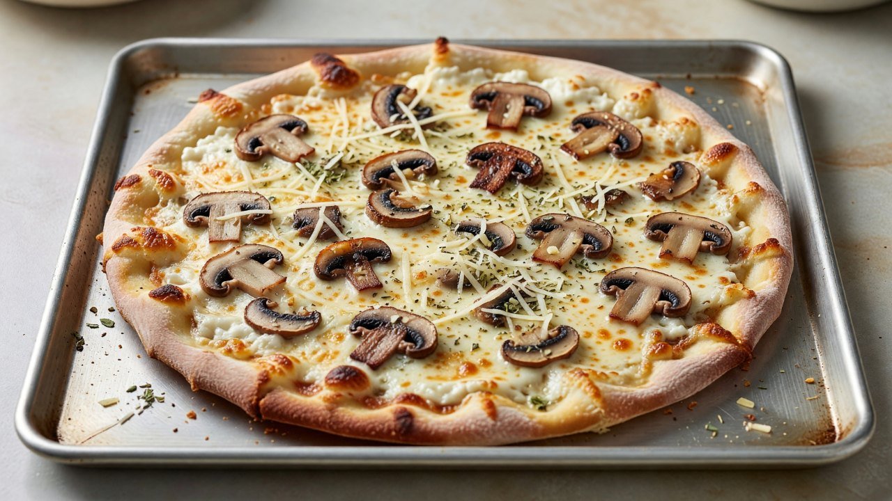Thin-Crust Roasted Mushroom White Pizza