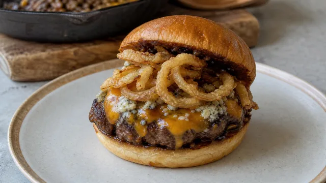 Applebee's Bourbon Black and Bleu Burger
