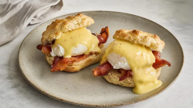Bacon Biscuit Benedict