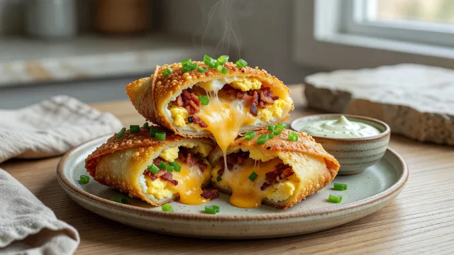 Bacon Egg and Cheese Eggrolls