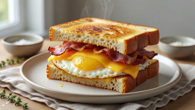 Bacon Egg Cheese Breakfast Sandwich