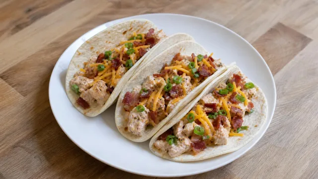 Bacon Ranch Chicken Tacos