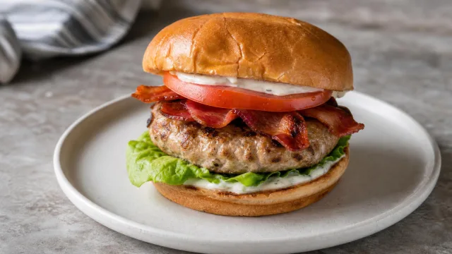 Bacon Ranch Turkey Burgers recipe