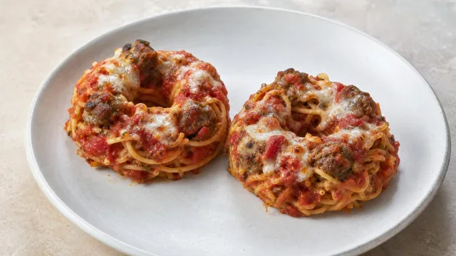 Baked Spaghetti Donuts recipe