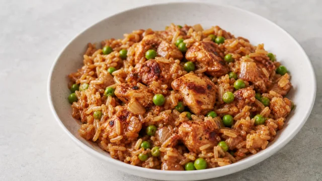 BBQ Chicken and Rice Skillet