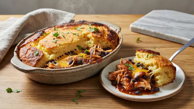 BBQ Chicken Cornbread Bake