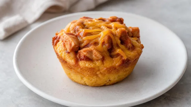 BBQ Ranch Chicken Cornbread Cups