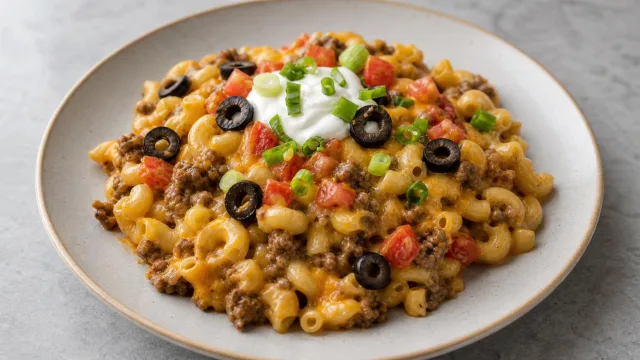 Beefy Taco Mac and Cheese