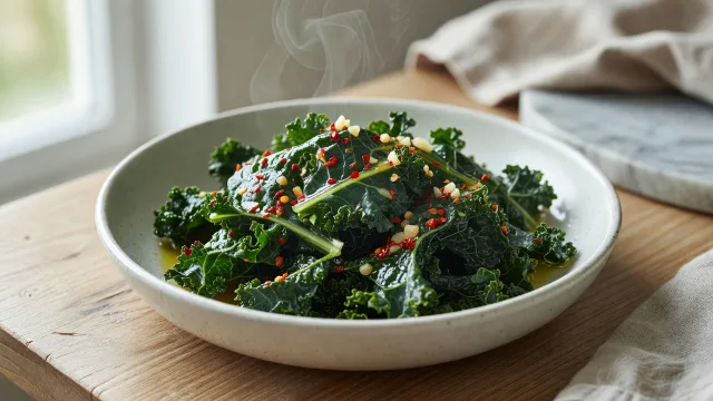 Braised Kale with Vinegar