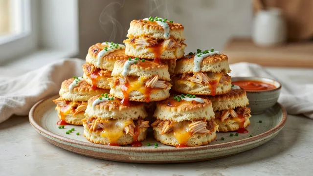 Buffalo Chicken Biscuit Bombs