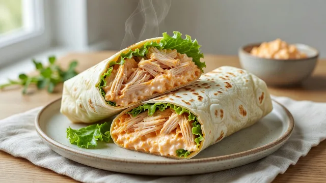 Buffalo Cottage Cheese Wraps
