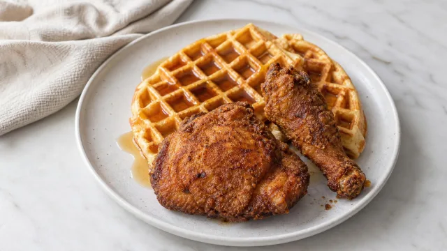 Buttermilk Waffles with Fried Chicken