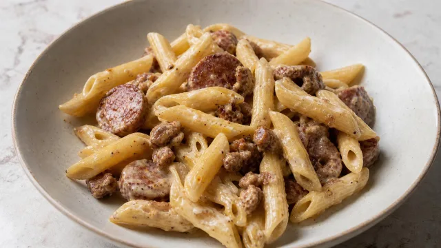 Cajun Sausage Alfredo Pasta