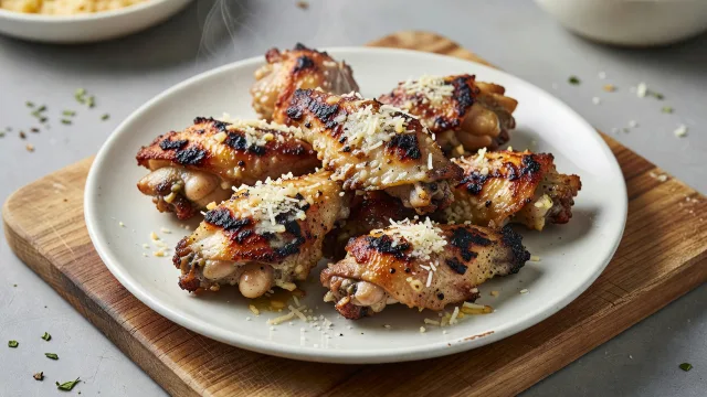 Charcoal-Grilled Garlic Parmesan Wings