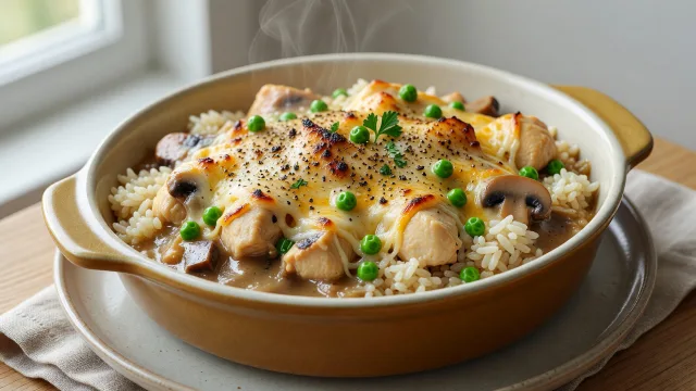 Cheesy Chicken and Rice Bake