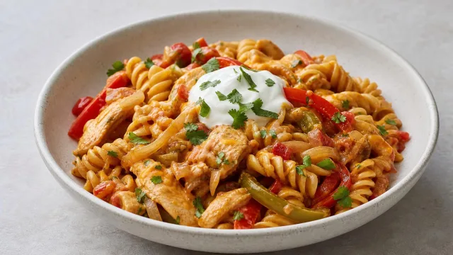 Cheesy Chicken Fajita Pasta