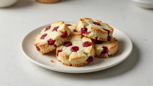 Cherry Almond Shortbread Cookies