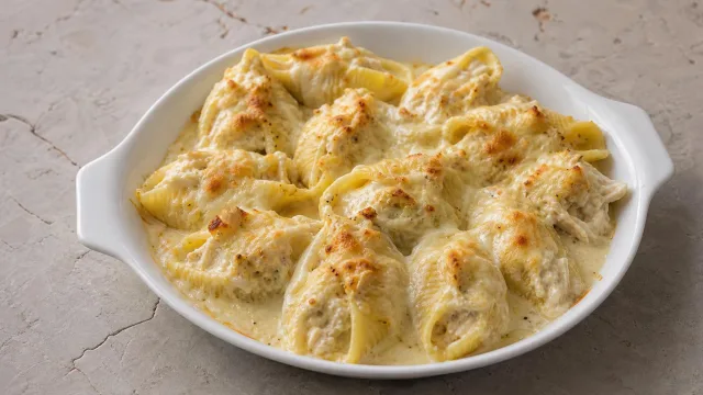 Chicken Alfredo Stuffed Shells