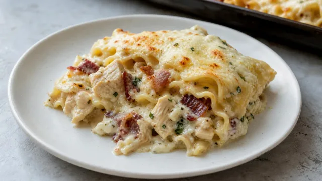Chicken Bacon Alfredo Lasagna