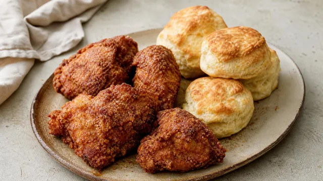 Churro Fried Chicken and Biscuits