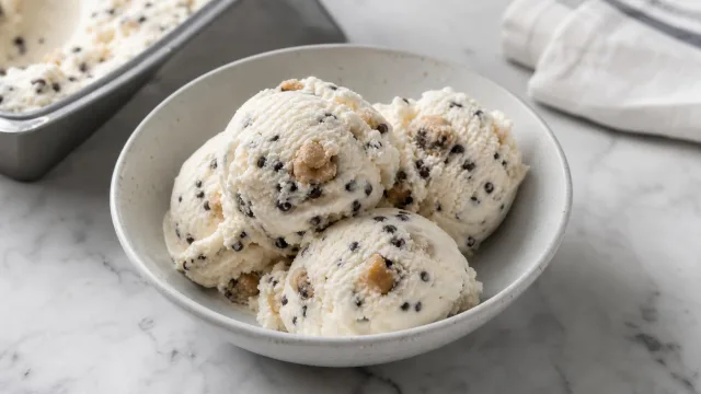 Copycat Baskin-Robbins Chocolate Chip Cookie Dough Ice Cream