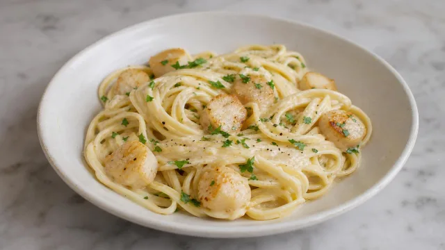 Copycat Red Lobster Bay Scallop Linguini Alfredo