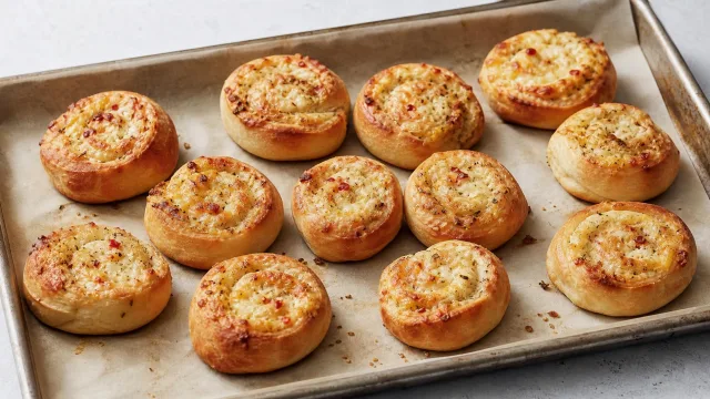 Cottage Cheese Pizza Logs