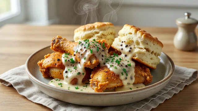 Country Chicken and Biscuits